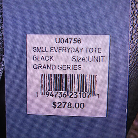 COLE HAAN GENUINE LEATHER 10" TOTE with TAG ORG $278 BLACK - Picture 15 of 15